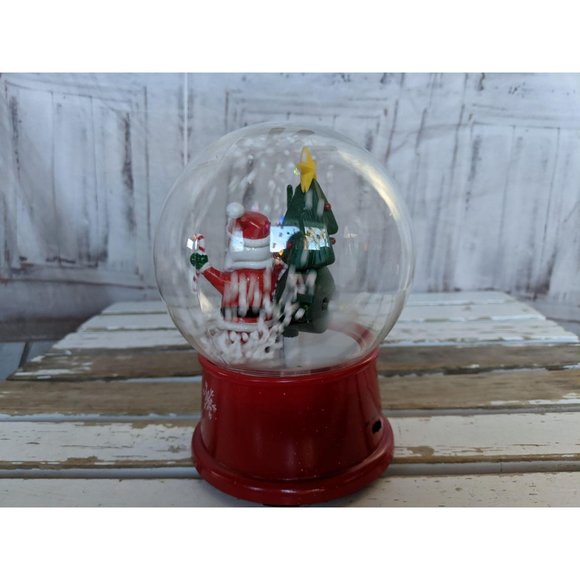 Gemmy Xmas mini snow globe lights sound - Picture 4 of 6